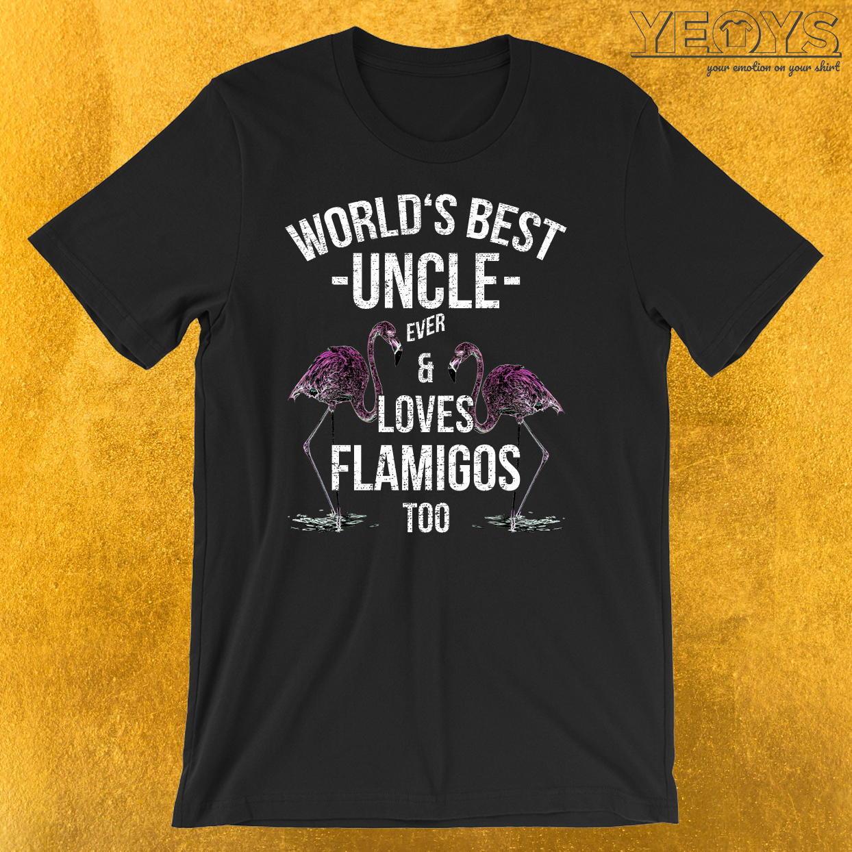 Flamingo Worlds Best Uncle T-Shirt
