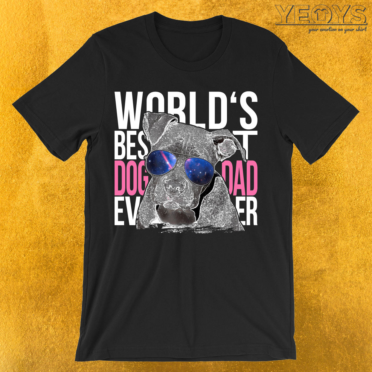 Worlds Best Dog Dad Pit Bull T-Shirt