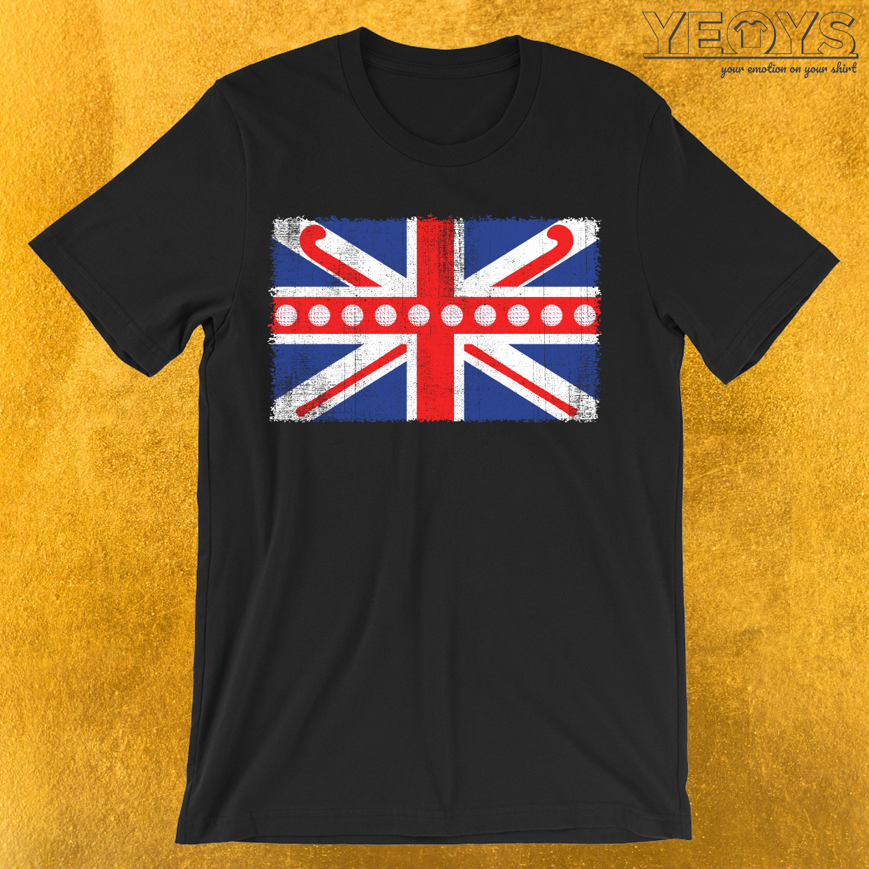 UK Flag Field Hockey T-Shirt