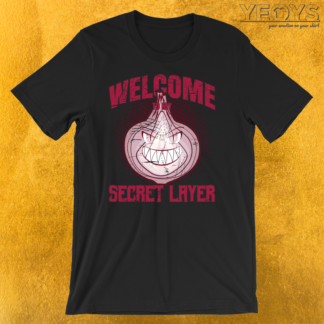 Monster Onion Halloween Costume Secret Layer T-Shirt
