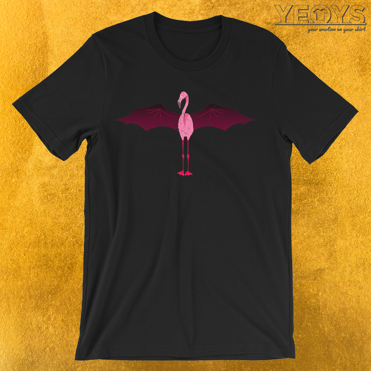 Flamingo Bat Halloween Costume T-Shirt