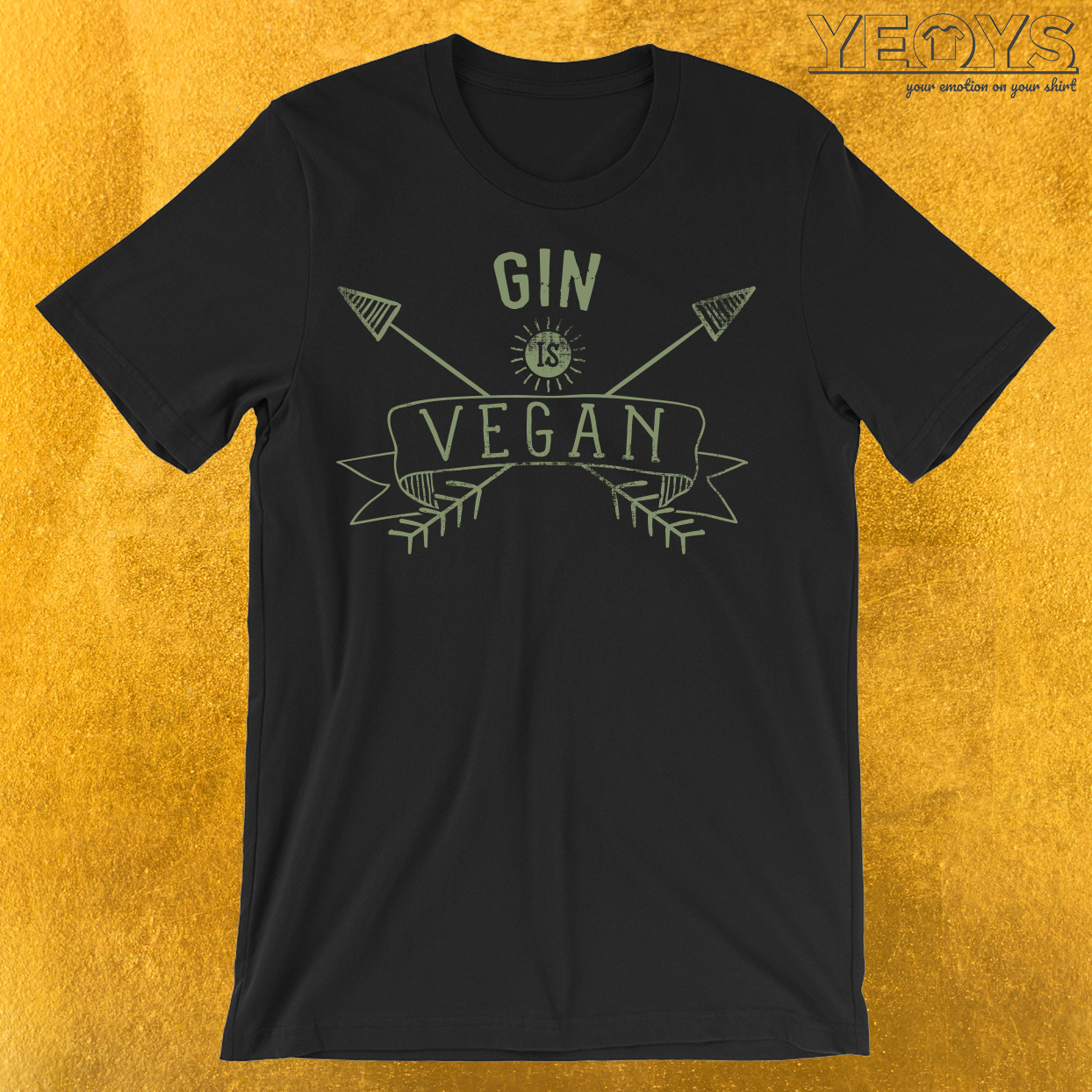 Gin Is Vegan Drinking Quote T-Shirt