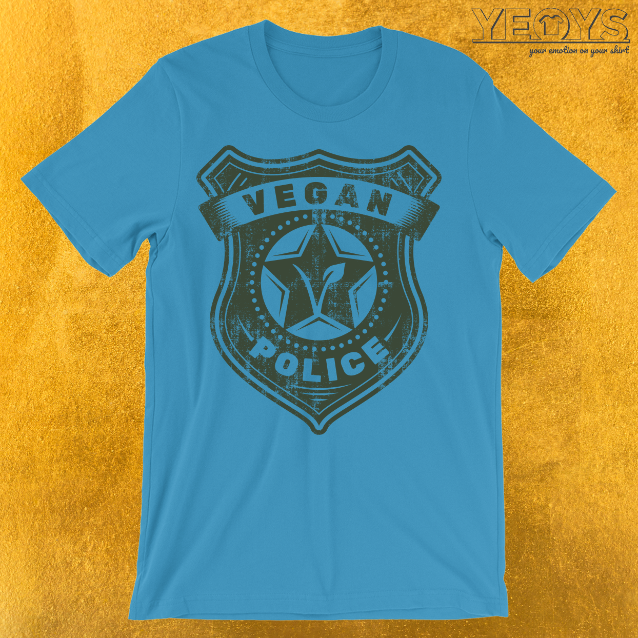 Vegan Police Badge T-Shirt