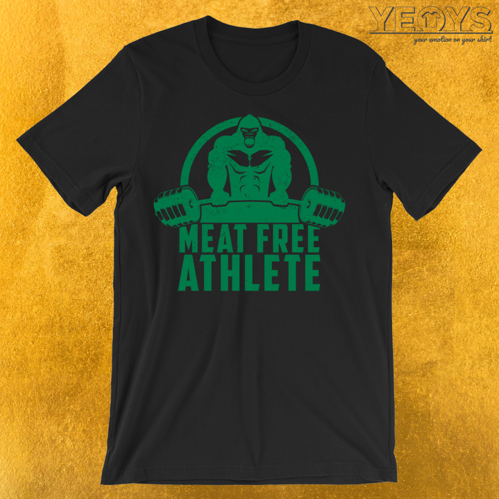 Meat Free Athlete Vegan Gorilla TShirt