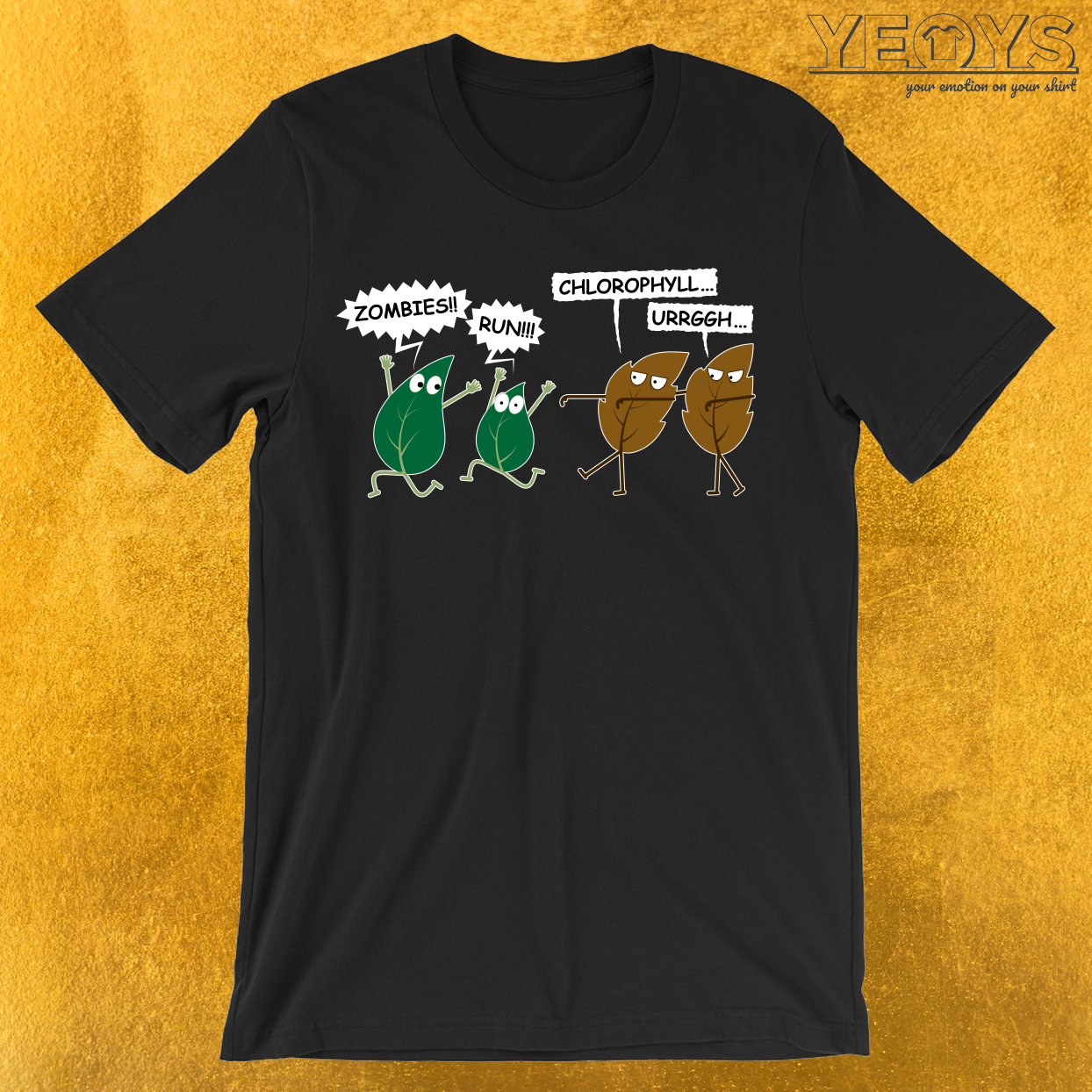 Funny Vegan Zombie Leaves T-Shirt