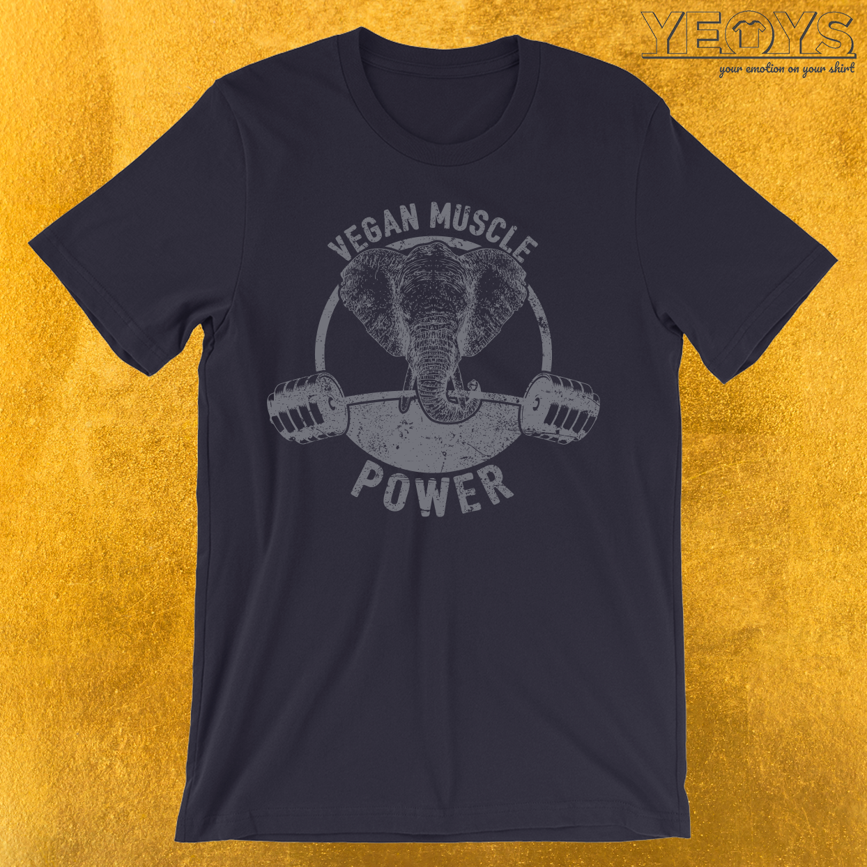 Vegan Muscle Power Elephant T-Shirt