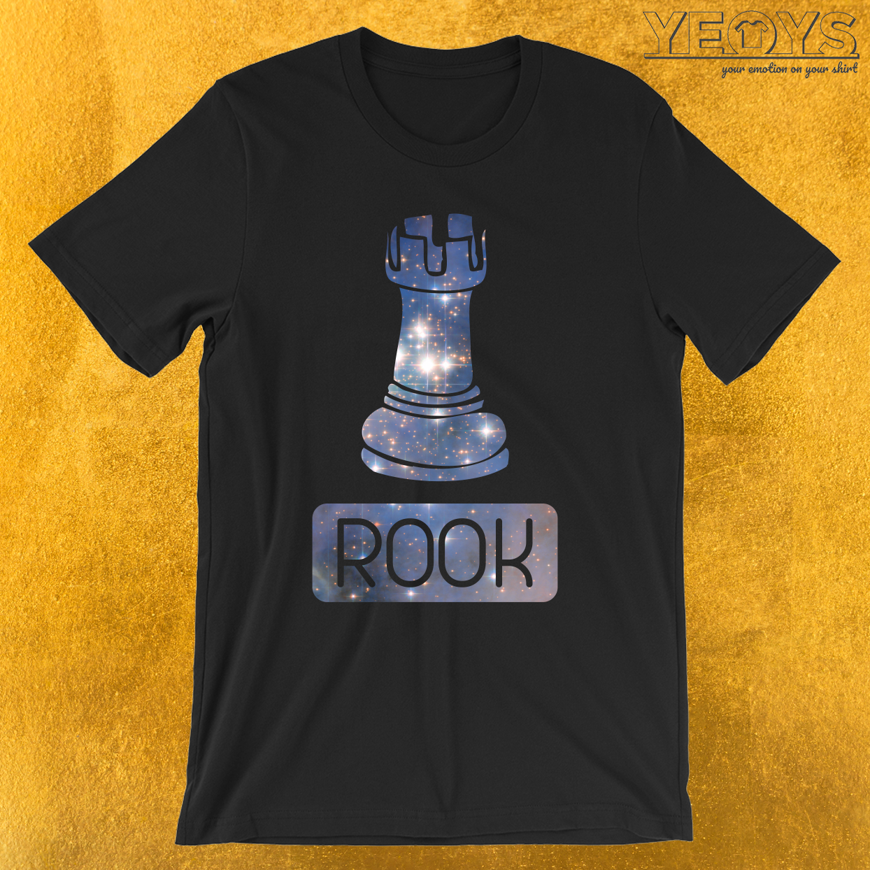Rook Chess Piece Starry Night Galaxy T-Shirt