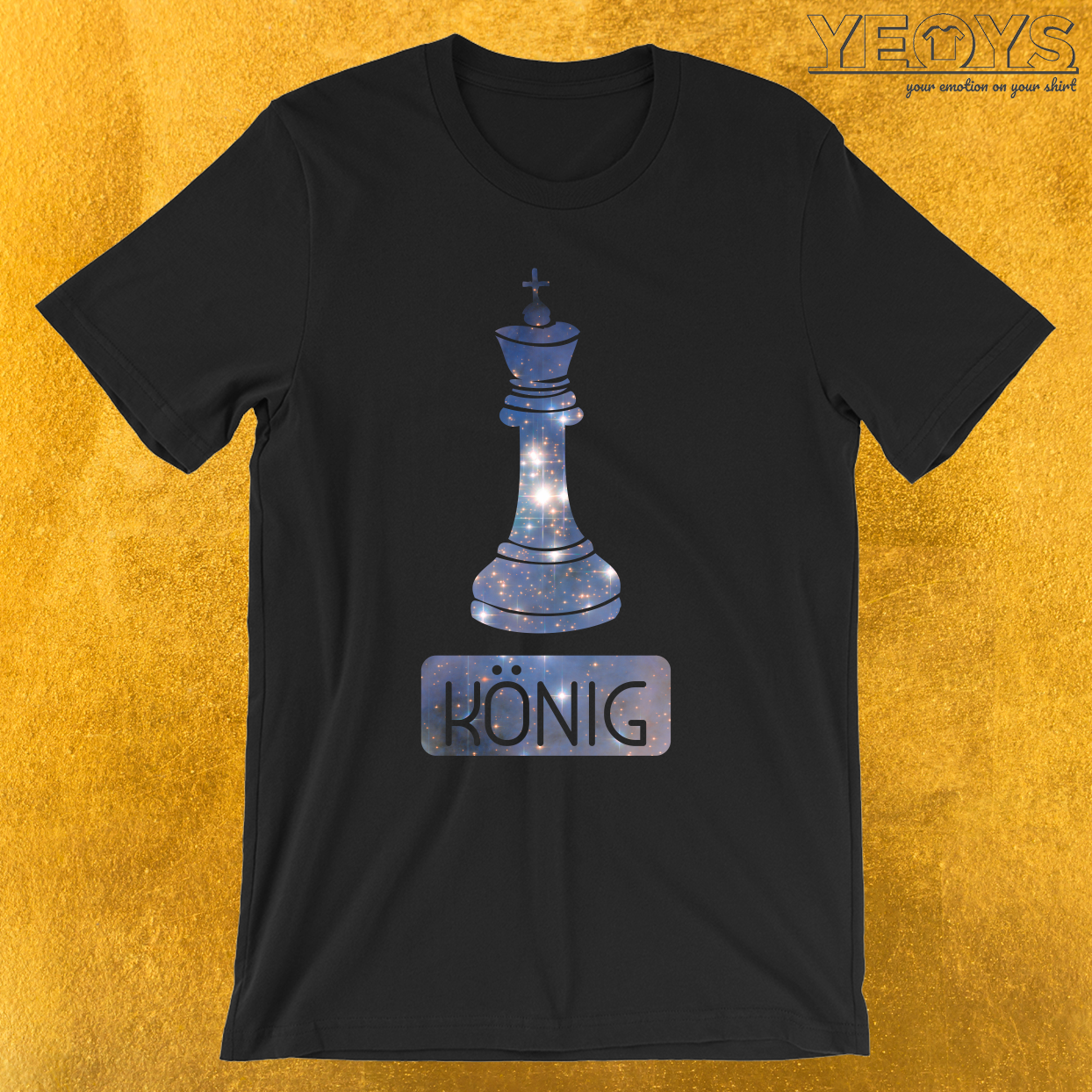 Schachfigur König Galaxie T-Shirt