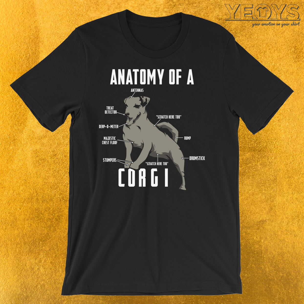 Anatomy of a Corgi T-Shirt