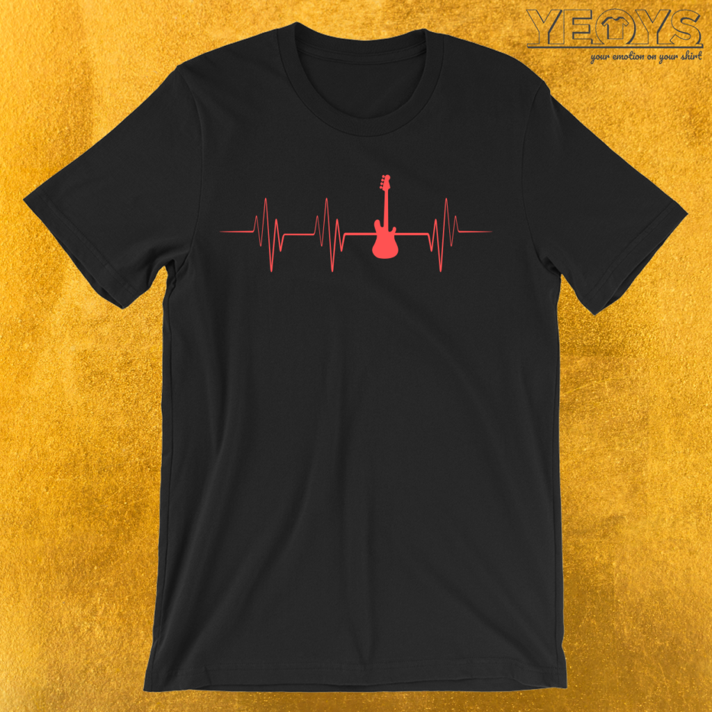 Guitar Player Heartbeat T-Shirt | yeoys.com