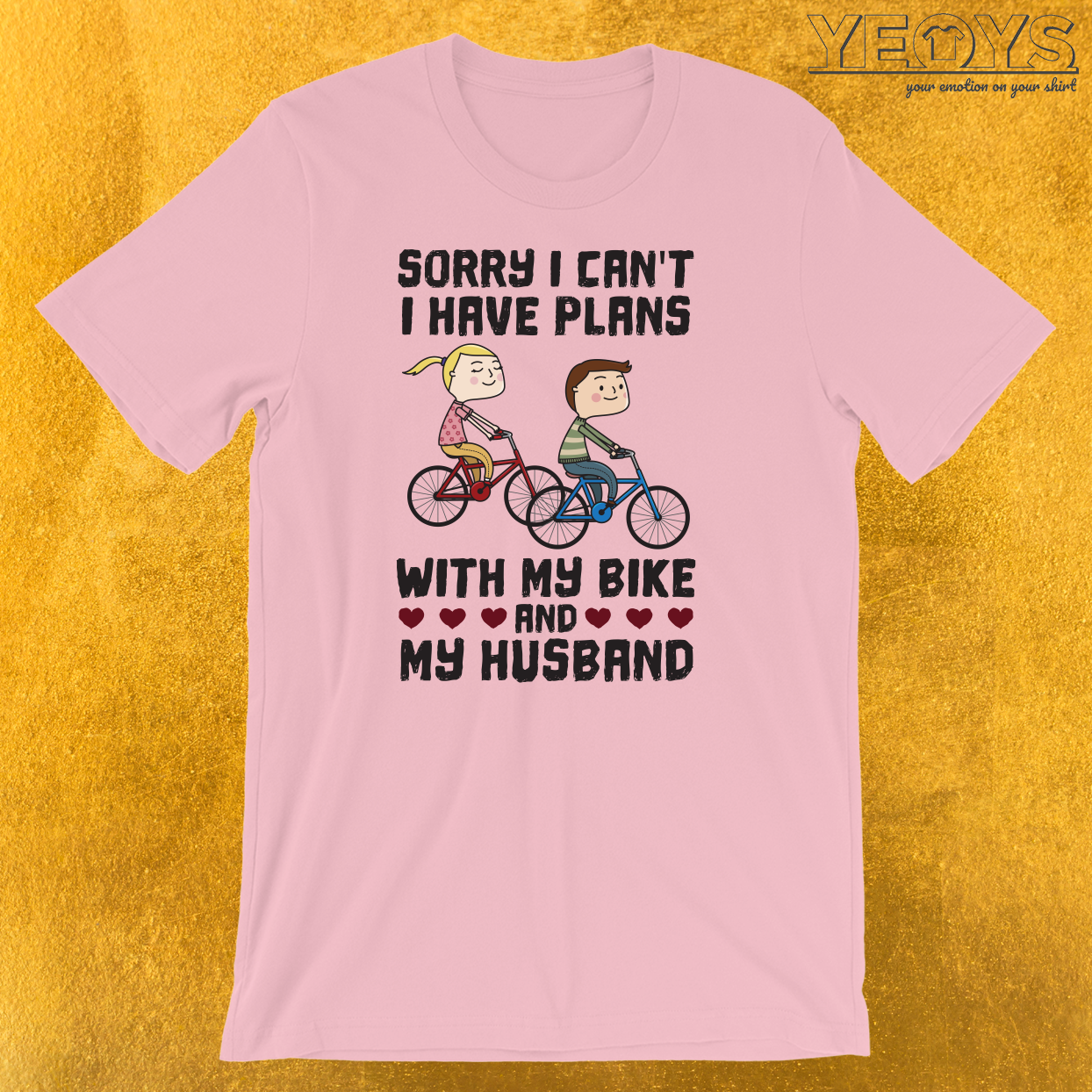 Sorry I Can’t I Have Plans Biking Couple Husband T-Shirt