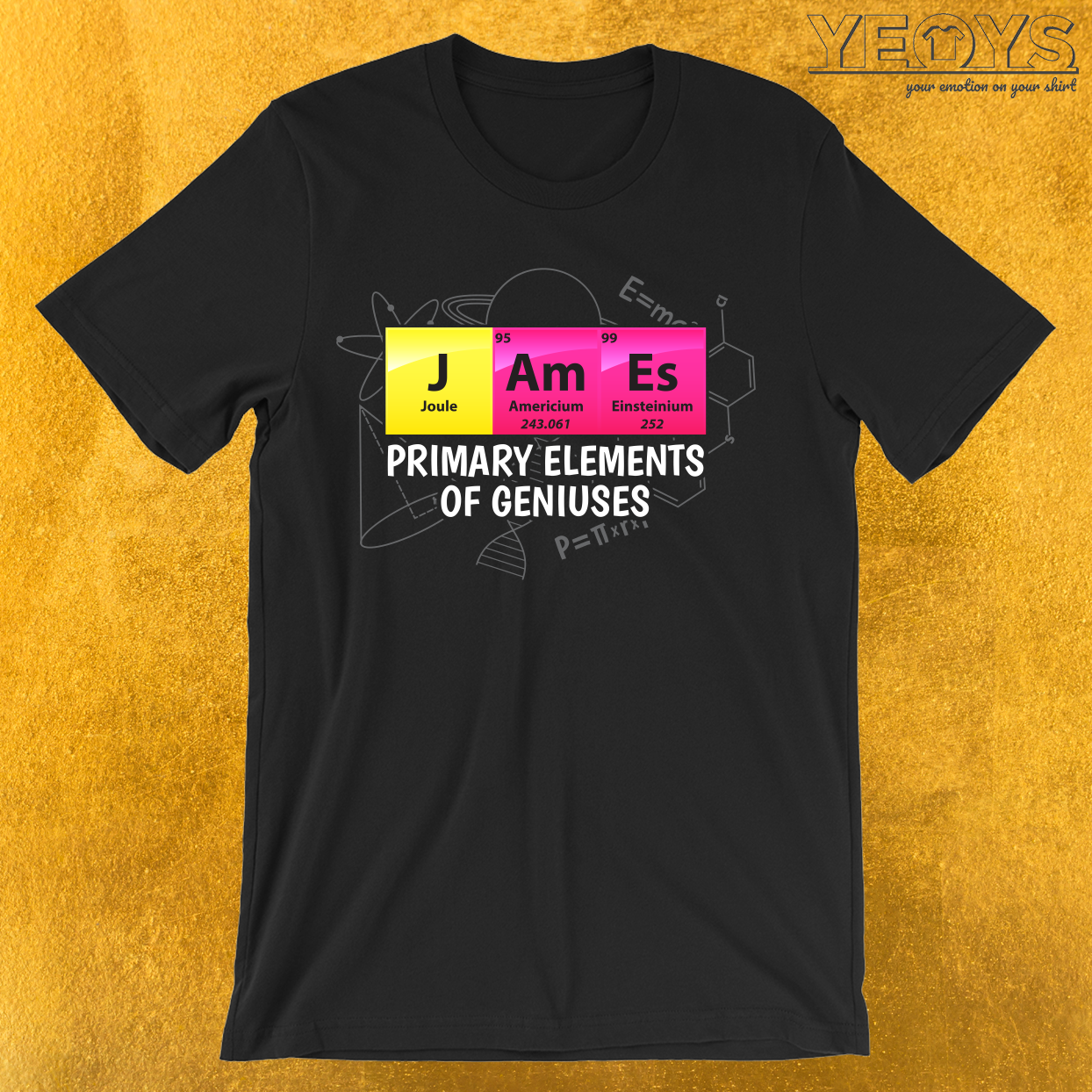 James Primary Elements Of Geniuses T-Shirt