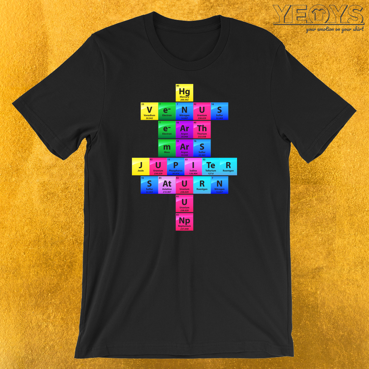Solar System Periodic Table Of Elements T-Shirt