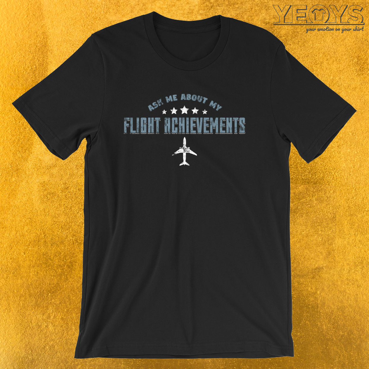 Ask Me About My Flight Achievements – Funny Aviation Quotes Tee