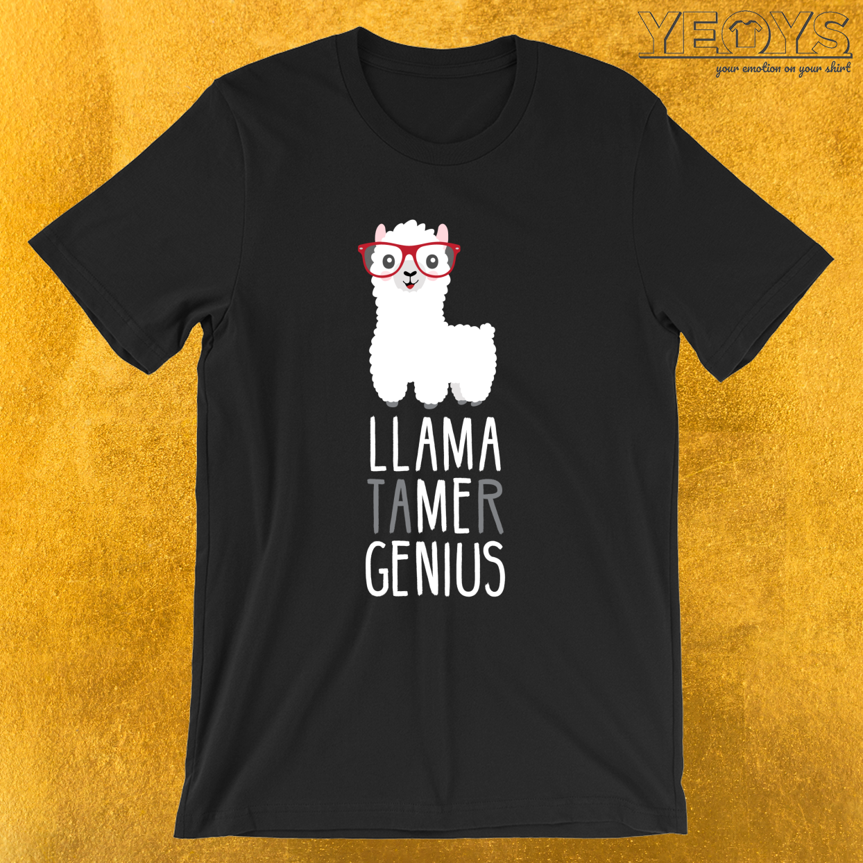 Llama Tamer Genius – Funny Llama Puns Tee