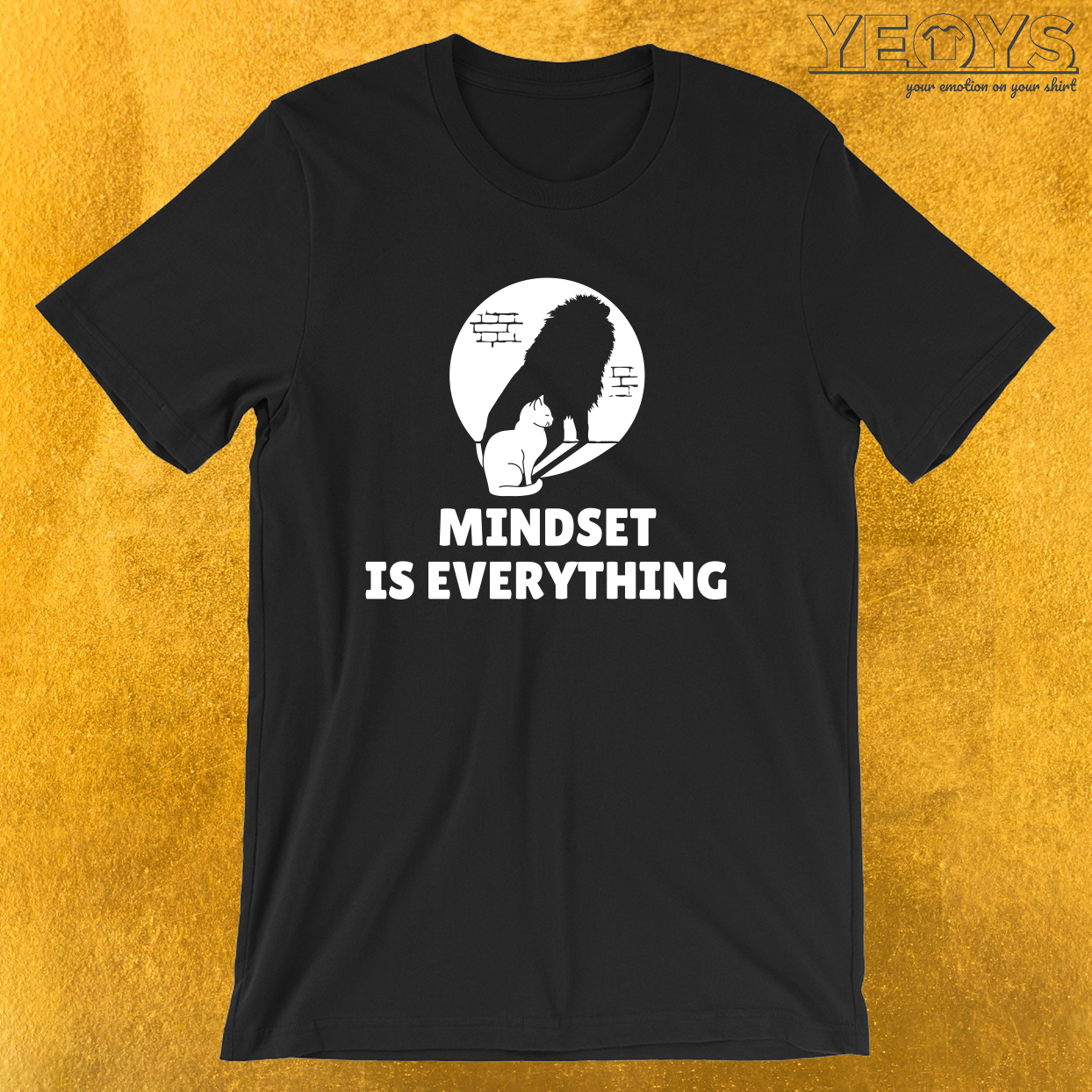 Mindset Is Everything Cat Lion – Vision & Attitude Tee