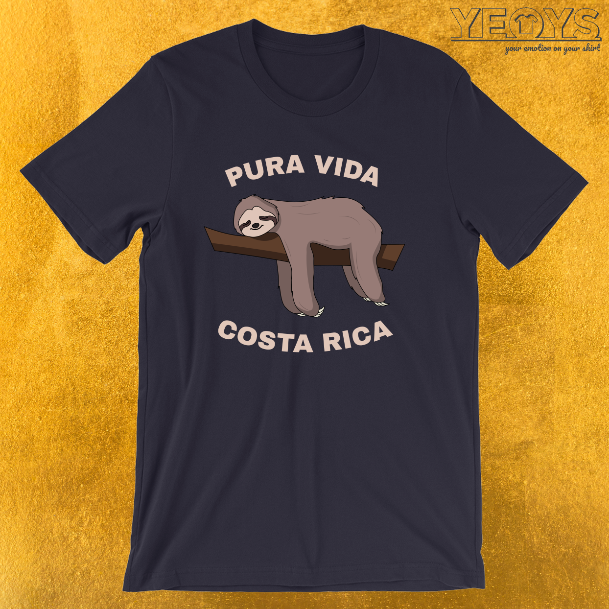 Pura Vida Costa Rica – Cool Costa Rica Sloth Tee
