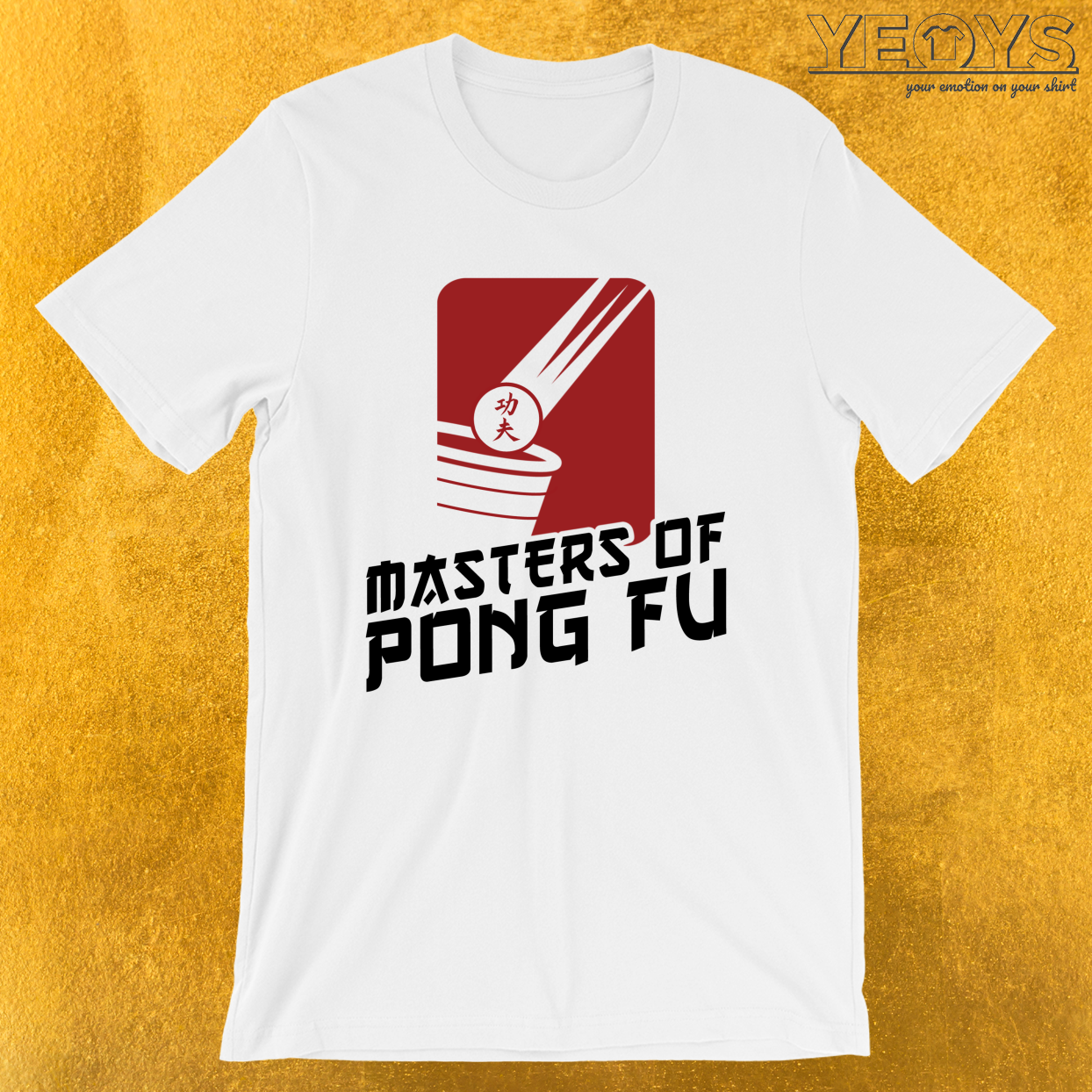 Team Masters Of Pong Fu – USA Beer Pong Team Tee