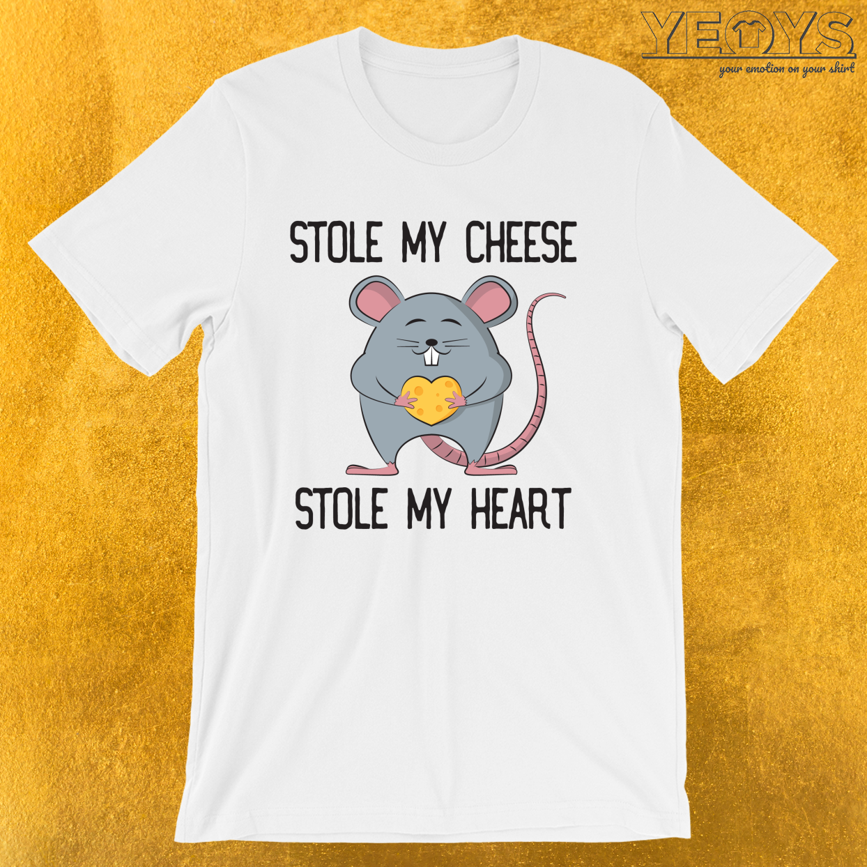 Stole My Cheese Stole My Heart – Rat Mom Tee
