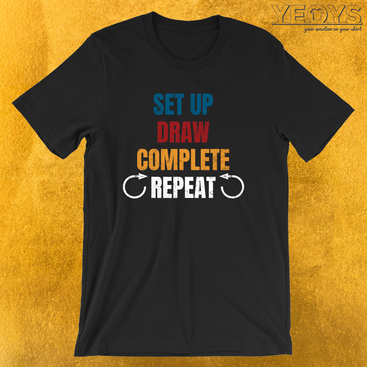 Set Up Draw Complete Repeat – USA Archery Tee