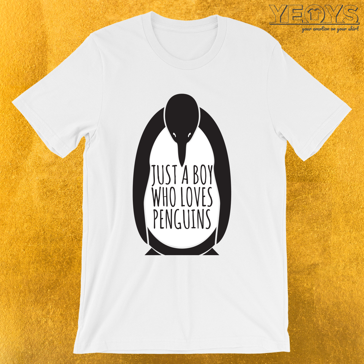 Just A Boy Who Loves Penguins – Funny Penguin Tee