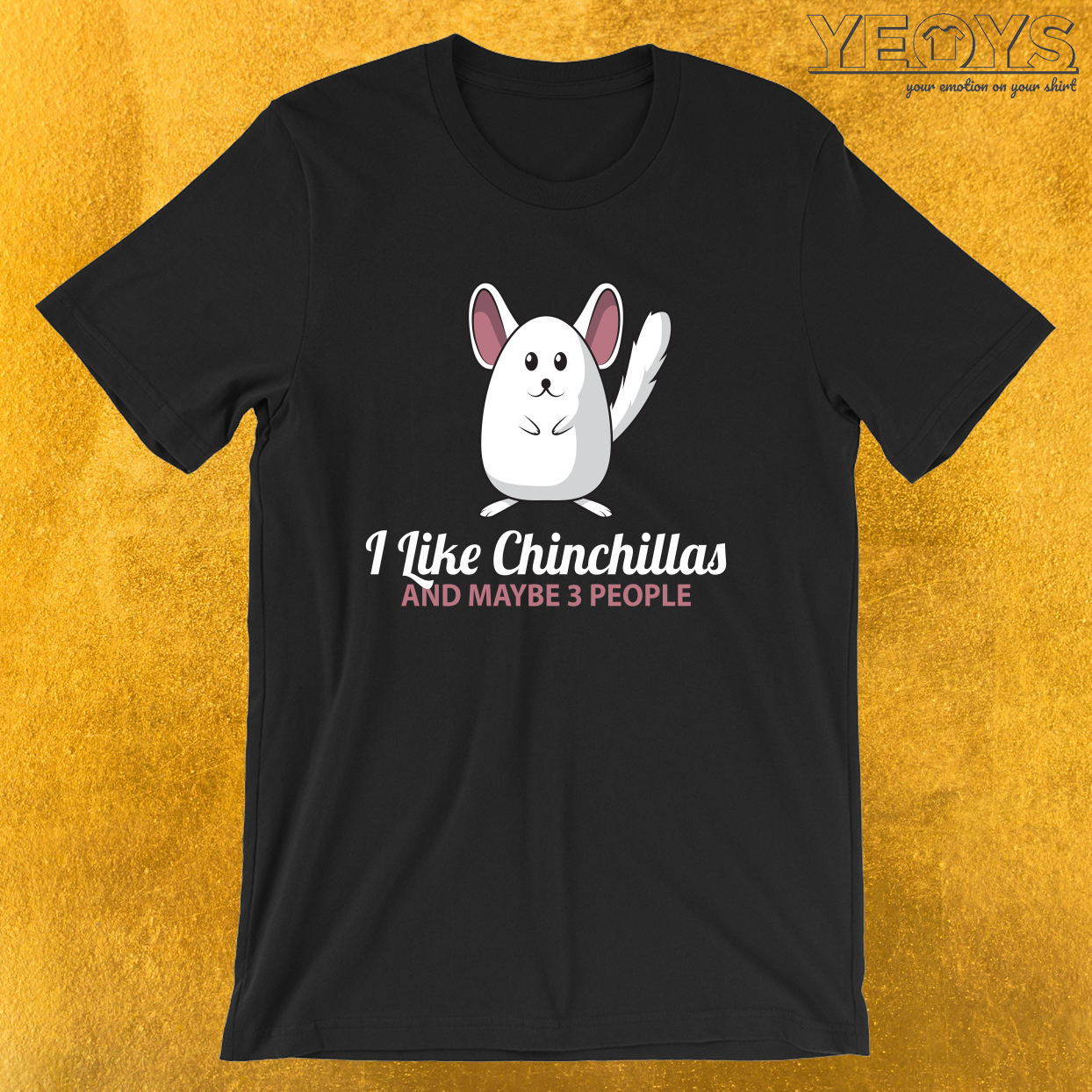I Like Chinchillas & Maybe 3 People – Funny Chinchilla Tee